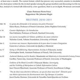 Schedules, Early Modern Fra...