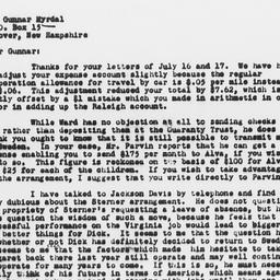 Letter from Charles Dollard...