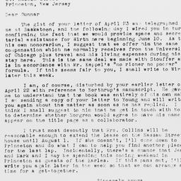 Letter from Charles Dollard...