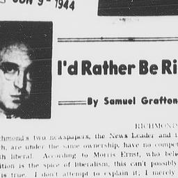 Article by Samuel Grafton r...