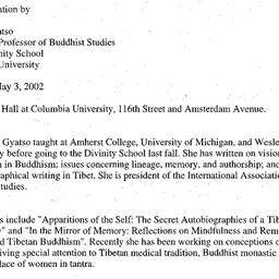 Announcements, 2002-05-03. ...