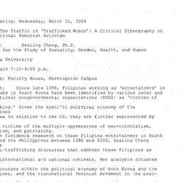 Announcements, 2004-03-31. ...