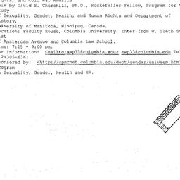 Announcements, 2005-03-30. ...