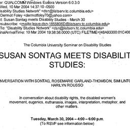 Announcements, 2004-03-30. ...