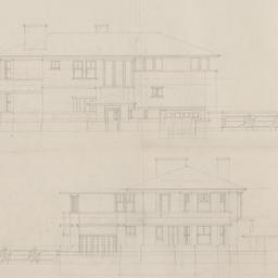 Entrance, east elevations