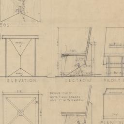 Chair, table details
