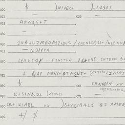 Eastern questionnaire, answ...