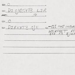 Eastern questionnaire, answ...