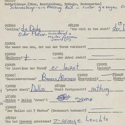 Western questionnaire, answ...