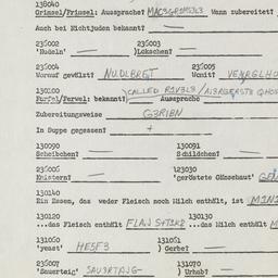 Western questionnaire, answ...