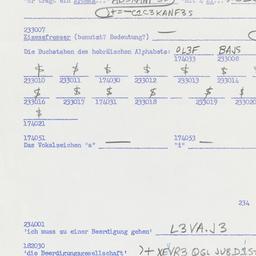 Western questionnaire, answ...