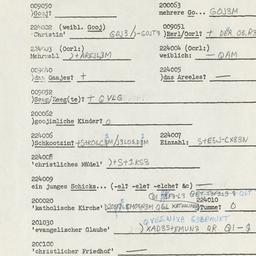 Western questionnaire, answ...