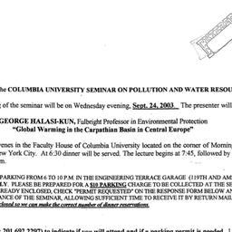 Announcements, 2003-09-24. ...