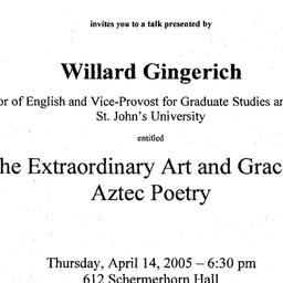 Announcements, 2005-04-14. ...