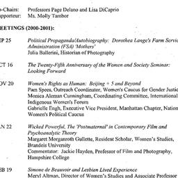Schedules, Women and Societ...