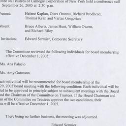 Committee on Trustee Meetings