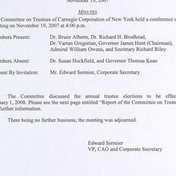 Committee on Trustee Meetings