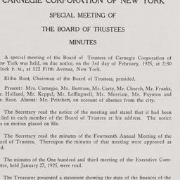 Board Meeting, 2/3/1925