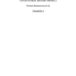 COVID-19 pandemic chronicle...