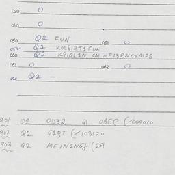 Eastern questionnaire, answ...
