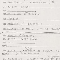 Eastern questionnaire, answ...