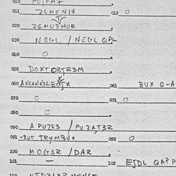 Eastern questionnaire, answ...