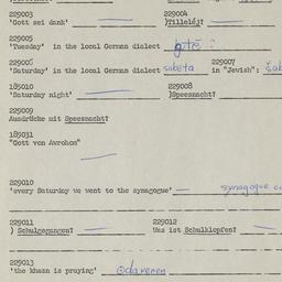 Western questionnaire, answ...