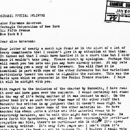 Letter from William F. Ogbu...