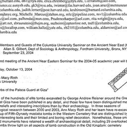 Announcements, 2004-10-13. ...