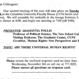 Announcements, 2000-11-14. ...