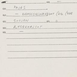 Eastern questionnaire, answ...