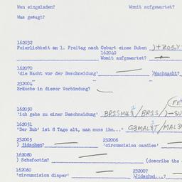 Western questionnaire, answ...