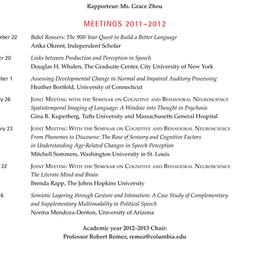 Schedules, Language and Cog...
