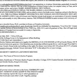 Announcements, 2005-04-18. ...