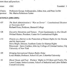 Schedules, Human Rights, se...