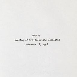 Executive Committee Meeting