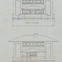 Front, rear elevations