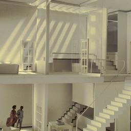Model, interior view.