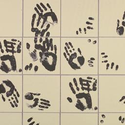 Handprints.