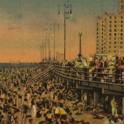 Crowds on Beach at Half Moo...