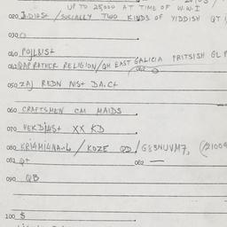 Eastern questionnaire, answ...