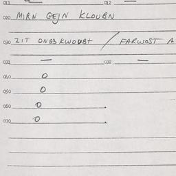 Eastern questionnaire, answ...