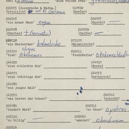 Western questionnaire, answ...