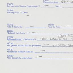 Western questionnaire, answ...