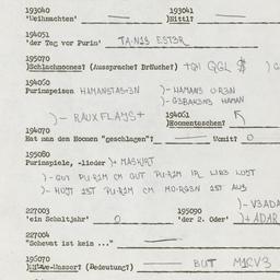 Western questionnaire, answ...