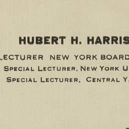 Harrison, Hubert H. to Lin ...