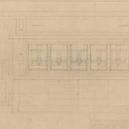 Sideboard elevation, glass ...