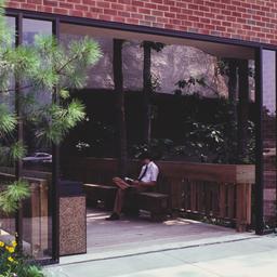 Exterior view, walkway seen...