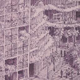 Perspective drawing, detail.
