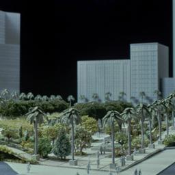 Model, detail of corner ent...